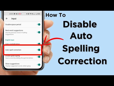 How To Disabled or Turn Off Auto Spelling Correction in Android Mobile Samsung, VIVO, OPPO, Xiaomi