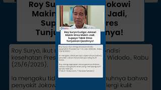 Roy Suryo Curiga Jokowi Stres: Makin Stres Makin Jadi, Supaya Tidak Stres Tunjukkan Ijazahnya