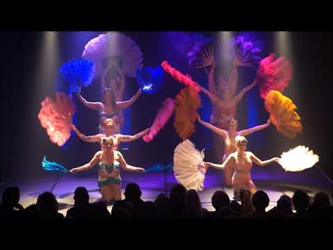 Feather Fan Dance students perform The Runway- The Bombshell Burlesque Academy