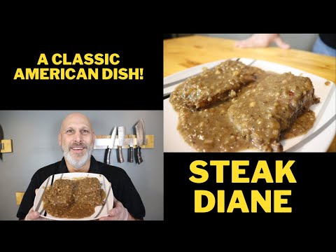 WE MADE A CLASSIC AMERICAN STEAK DISH!!!!  HOW TO MAKE STEAK DIANE!!