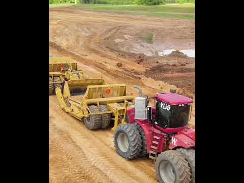 K-Tec scrapers loading up a massive 66 cubic yards 💪