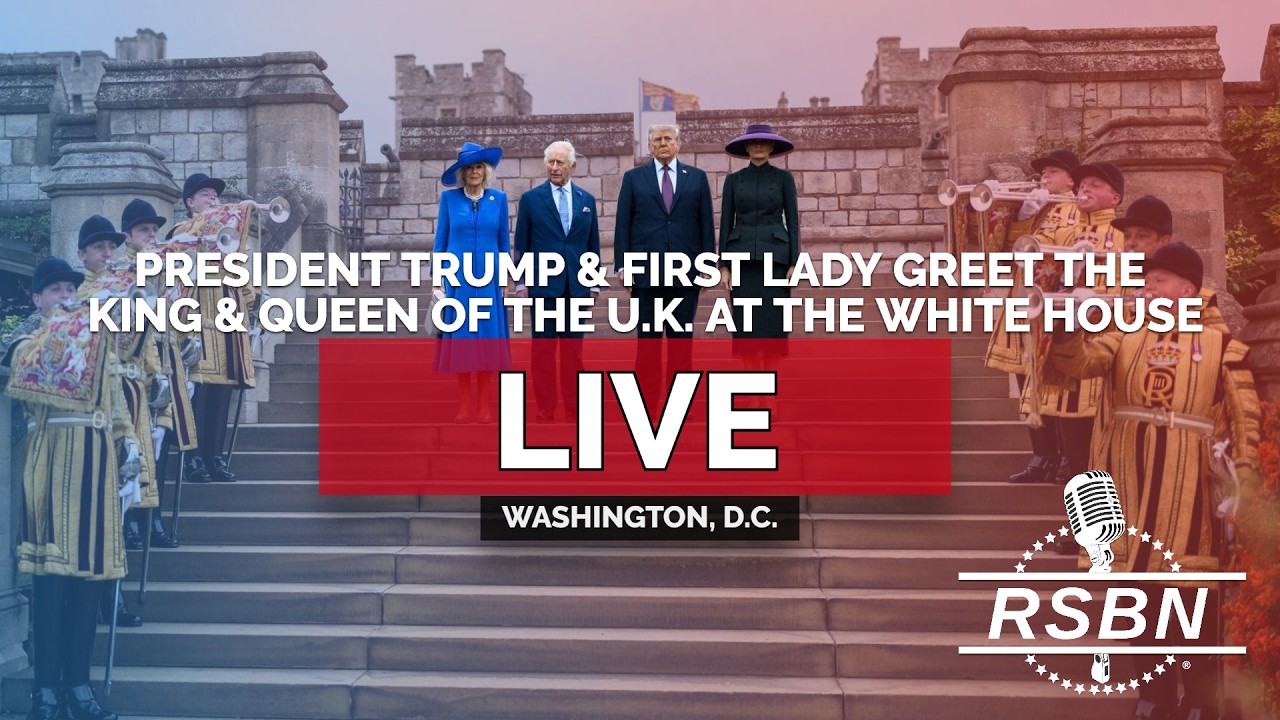LIVE: President Trump & First Lady Welcome the King and Queen of the UK to the White House - 4/27/26