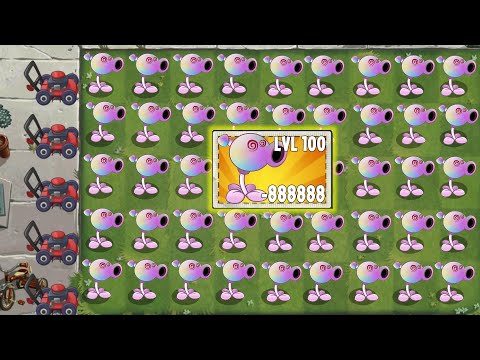 PvZ 2 Battlez - Every Plant Max Level Power Up Vs 30 Newspaper Zombie - Who will Win ?