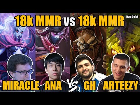 MIRACLE ANA vs ARTEEZY GH | INSANE MATCH EVER 18k MMR vs 18k MMR - Dota 2