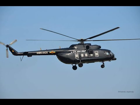 SRI LANKA AIR FORCE SMH 4425 MI17 HELICOPTER ON FINALS 04 AT BANDARANAIKE INTERNATIONAL AIRPORT