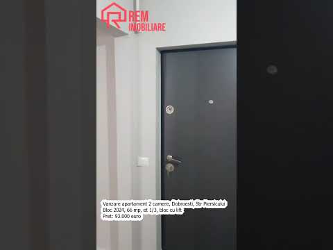 Vanzare apartament 2 camere, 66 mp,  bloc nou, Dobroesti, Fundeni, str  Piersicului — Video