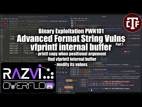 vfprintf internal buffer - Advanced Format String (part 1) - Binary Exploitation PWN101