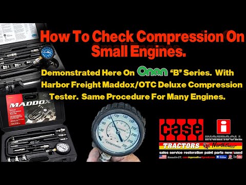 How to perform a Compression test on a small engine or most gas engines. Using Maddox/OTC tester.