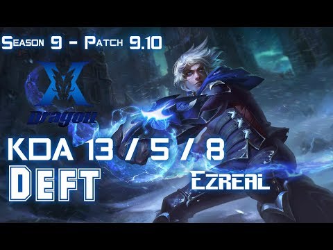 KZ Deft EZREAL vs XAYAH ADC - Patch 9.10 KR Ranked