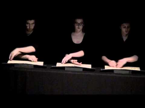 Table Music-Thierry de Mey-Alessandro Valiante, Krystina Marcoux, and Noam Bierstone 2011