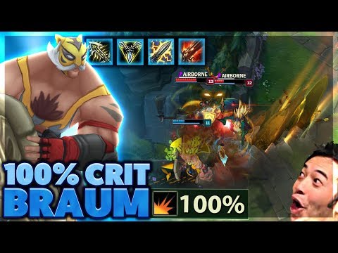 THIS DOES SOOO MUCH DAMAGE | I ONE SHOT THE ADC | 100% CRIT BRAUM - BunnyFuFuu