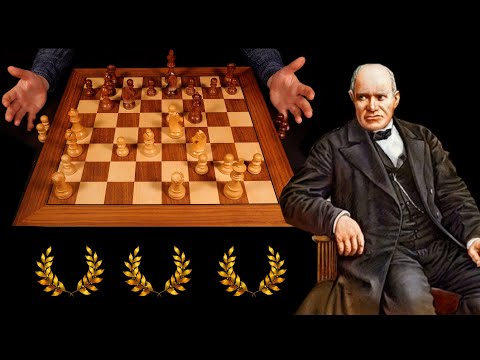 Das Evergreen Game ♔ ASMR-entspannender Walkthrough zum historischen Schachspiel (1852 Anderssen ...