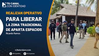 Realizan operativo para liberar la zona tradicional de aparta espacios