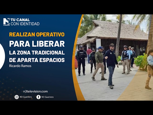 Realizan operativo para liberar la zona tradicional de aparta espacios