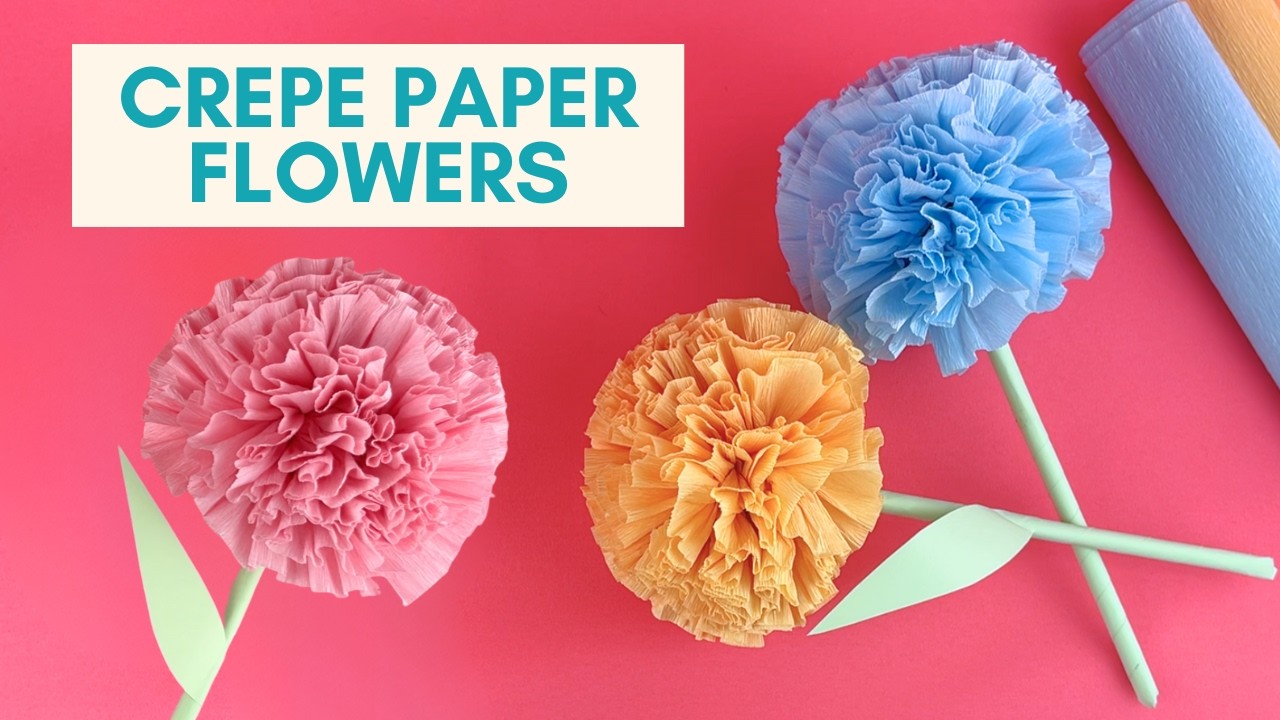 EASY Crepe Paper Flowers Tutorial | Quick DIY Crafts for Spring
