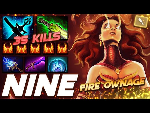 Nine Lina Fire Ownage [35/6/10] - Dota 2 Pro Gameplay [Watch & Learn]
