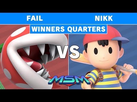 MSM Online 1 - UR | Fail (Piranha Plant) Vs HA | Nikk (Ness) Winners Quarters - Smash Ultimate