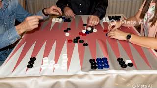 Ubrus se stolní hrou Vrchcáby - Backgammon