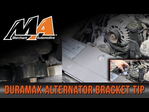 Easier Alternator Installation!  Great time saving tip and avoids expensive damage!  Duramax shown