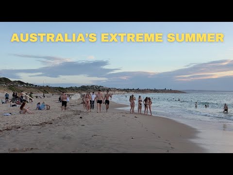 【4K】38°C Heatwave Sunset Walk at Port Noarlunga Beach | Australia Adelaide Walking Tour