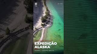 A água turquesa vista de cima | Expedição Alaska 🏍️ #shorts