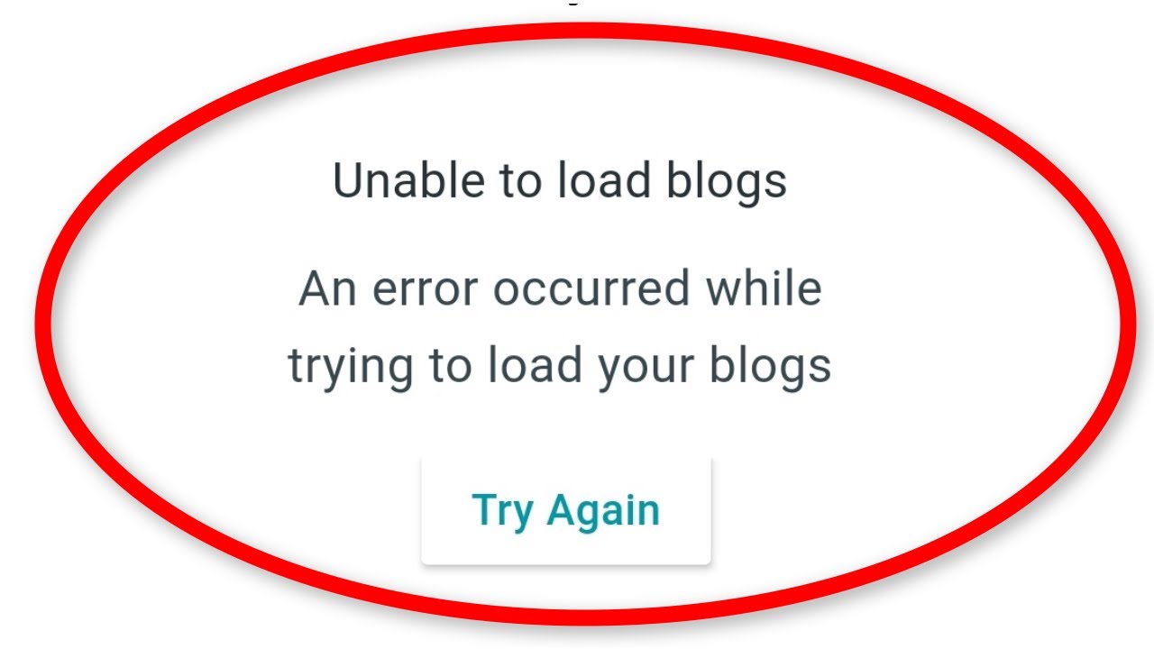 How To Fix Unable To Load Blogs || An Error Occurred While Trying To Load Your Blogs | Blogger Error