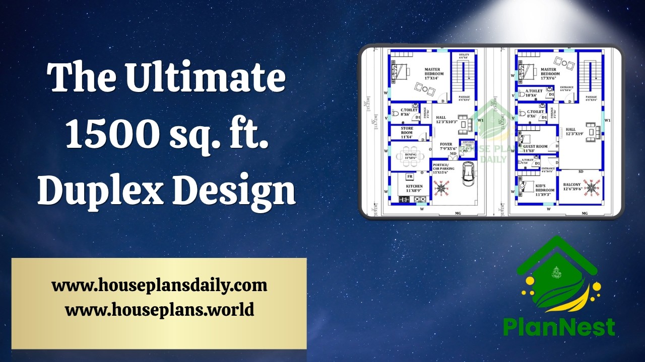 The Ultimate 1500 sq ft Duplex Design