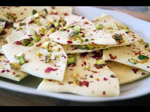 Chocolate Bark : Pistachio and Rose Petal  - Easy recipe!