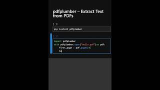 pdfplumber – Extract Text from PDFs
