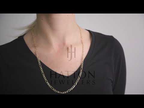 9ct Yellow Gold Solid Italian Made Figaro Chain - 4.35mm - 16" - 30"