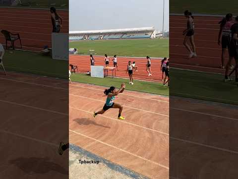 Triple Jump girls national game AiU game Bhubaneswar#trending #olympicsport #love #athleticstrack