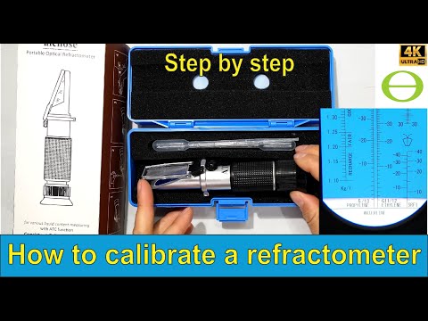 How to calibrate a portable refractometer - step by step example