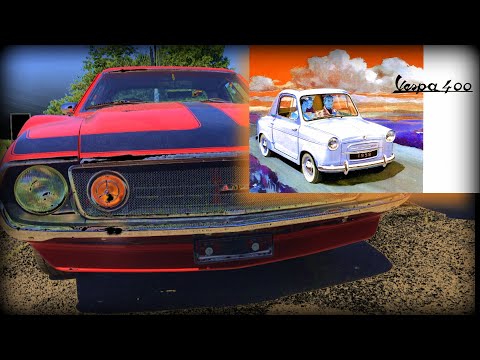 Thumbnail for Classic Cars with Oddie - AMC Javelin, rare Vespa 400 sedan car + VW Buses by Vespa 400