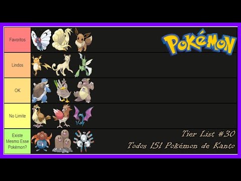Tier List #30 - Todos os 151 Pokémon da Região de Kanto