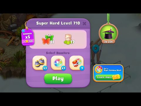 Gardenscapes Level 710 Walkthrough "No Boosters Used"