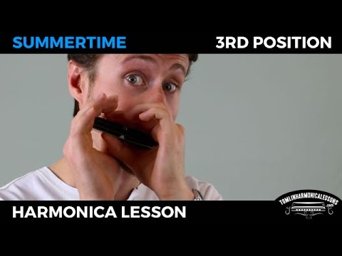 Summertime in 3rd position - Blues Harmonica Lesson on G harmonica + Free Harp Tab