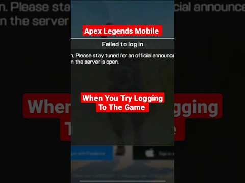 when you try to login to the game.. #apexlegendsmobile