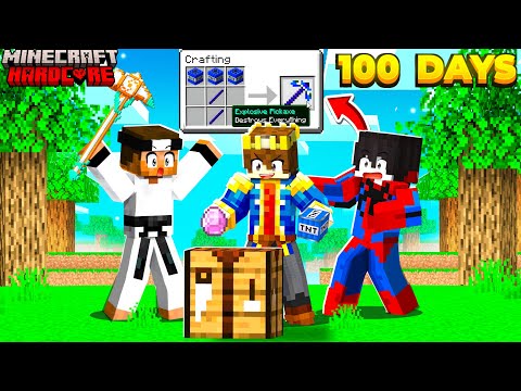 100 Days But You Can Make SUPER OP TOOLS In Hardcore Minecraft 😰