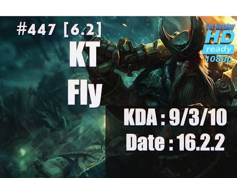 16.2.2 LCK KT Rolsters Fly Top Lane Gangplank(vs Nautilus) Kr High Elo Solo Q[1080p]#447