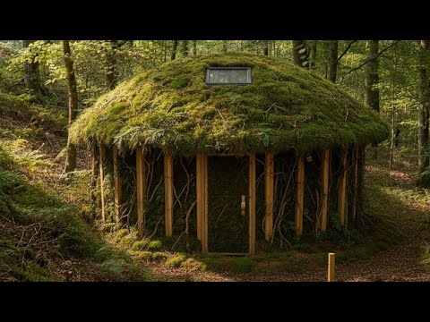 From Clearing to Cozy | Secret Forest Hideout Build Timelapse