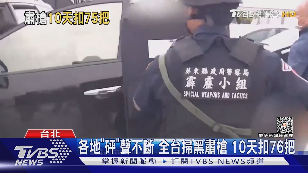各地「砰」聲不斷 全台掃黑肅槍10天扣76把