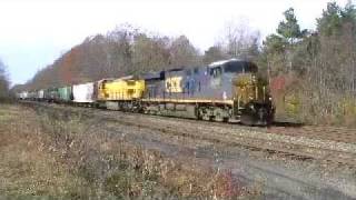 preview picture of video 'CSX Q-380 Silver Creek NY'