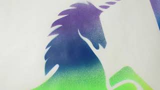 Rainbow Unicorn Stencil | Stencil Stop