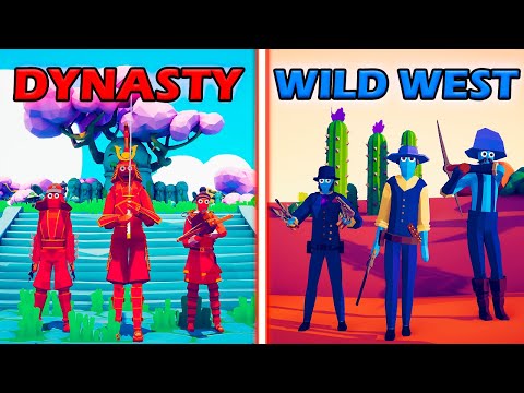 DYNASTY TEAM vs WILD WEST TEAM - Totally Accurate Battle Simulator | TABS