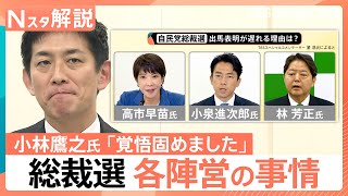 自民党総裁選、出馬が遅れる理由とは？高市氏・小泉氏・林氏の事情を解説【Nスタ解説】｜TBS NEWS DIG