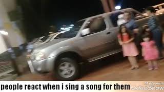 Awesome! People react when Faris sing a song for them