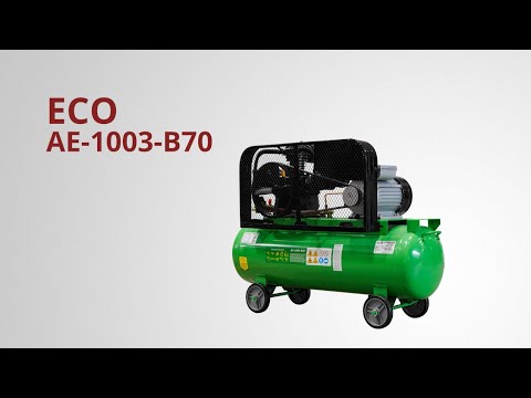 фото компрессор eco ae-1003-b70 ременной (580 л/мин, 8 атм, ременной, масляный, ресив. 100 л, 230 в, 3квт 0