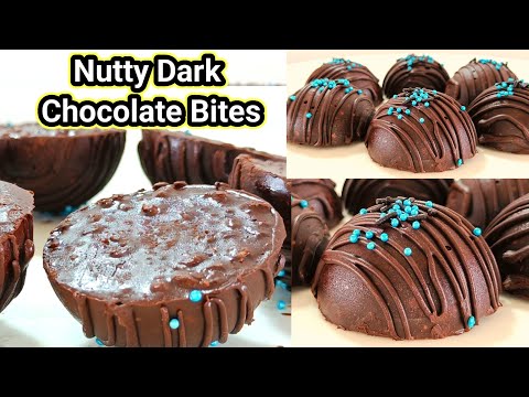 Nutty Dark Chocolate Bites | Healthy snacks recipe |