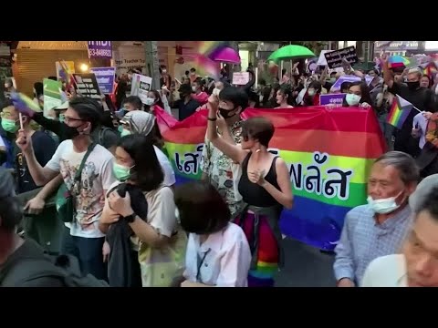 泰國同志、雙性戀和反政府抗議者參加驕傲大遊行 (Thai LGBT and anti-government protesters join Pride Parade)