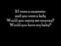Johnny Cash and June Carter - If I were a carpenter with lyrics